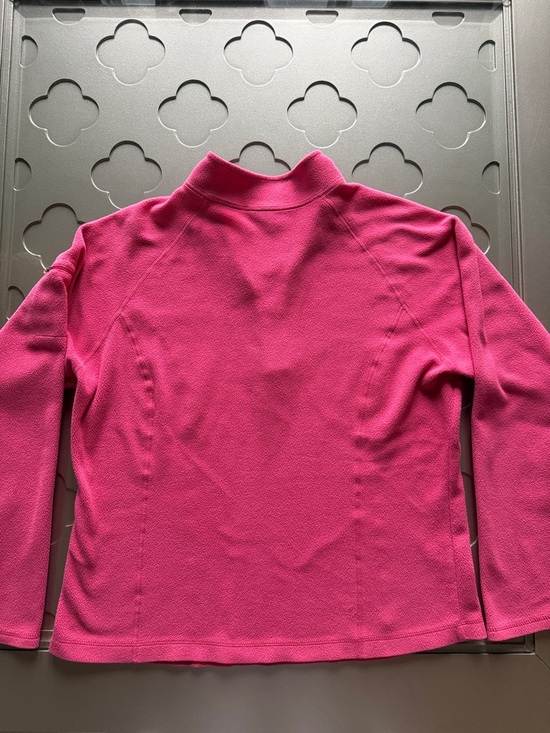 LL BEAN Pink Fleece Pullover Cozy Core Quarter-Zip Women’s Size Medium - Picture 11 of 14